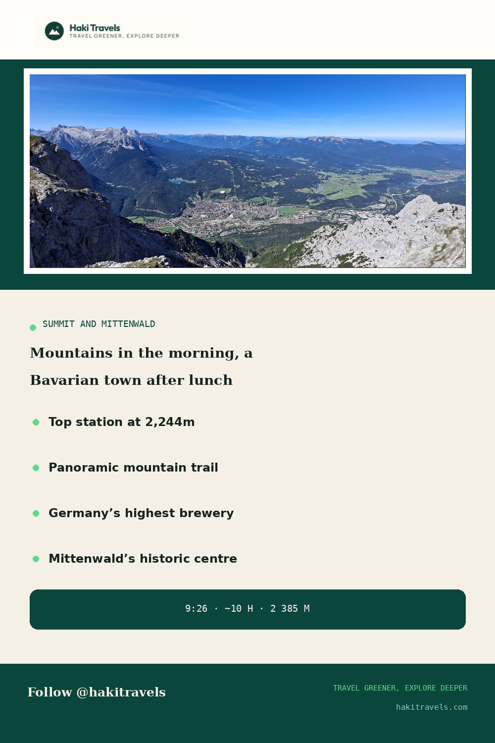 Karwendel and Mittenwald day trip guide in English