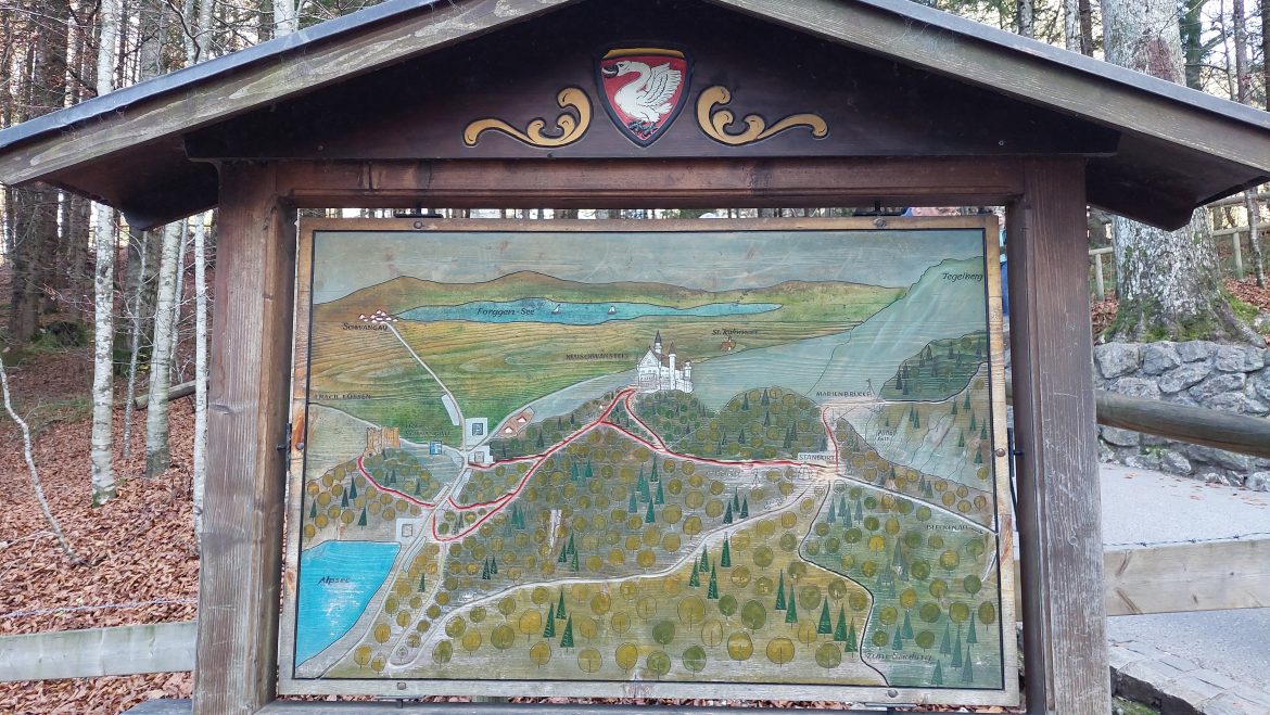 wooden-map-neuschwanstein-castle-surroundings-bavaria-germany wooden map of neuschwanstein castle and surroundings, bavaria-germany
